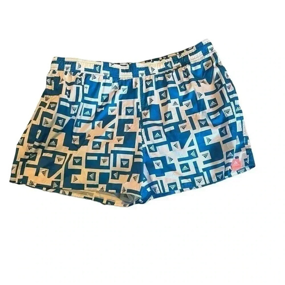 ADIDAS Men's size 2x  Blue and white Swim Trunks Swimming Shorts Mesh Liner - Picture 1 of 4